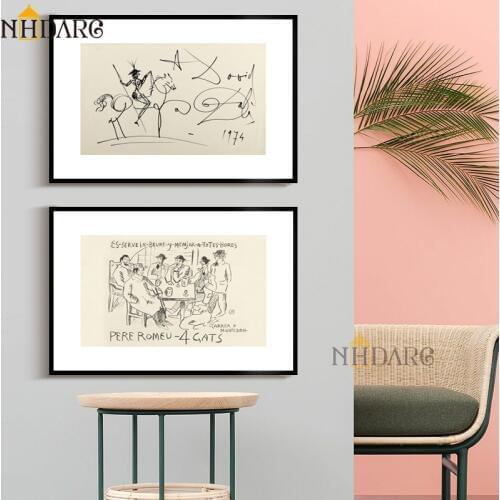 Sketch Art of Retro Fashion Vintage Vogue Style Home Decoration Posters and Prints Canvas Painting Art Wall Pictures Home Decor