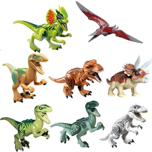 Dinosaur Assemble DIY Building Blocks toy Jurassic dinosaur Tyrannosaurus Raptor Pterodactyl Simulation model gift for children