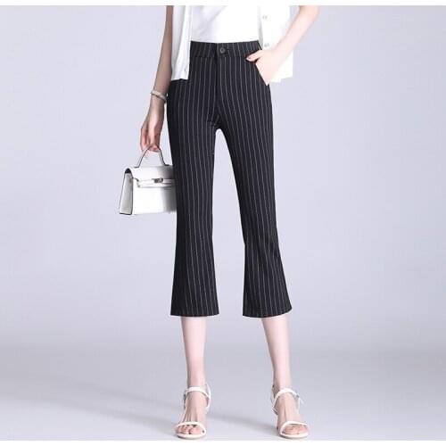 KUANGNAN Women's Flared Trousers