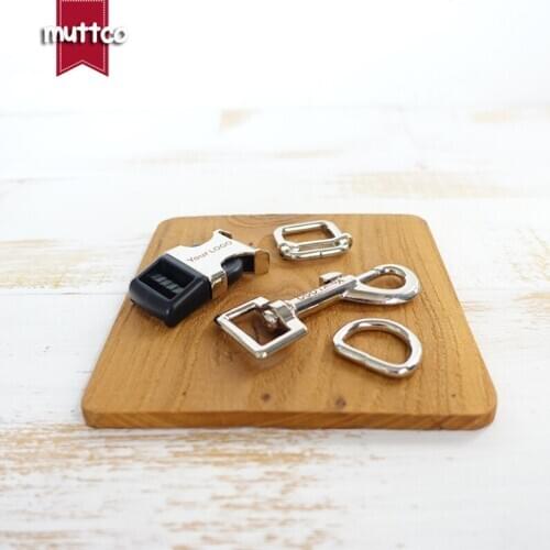 Metal buckle+adjust buckle+D ring+metal dog clasp) 20mm diy accessory，We provide laser engraving service customize logo