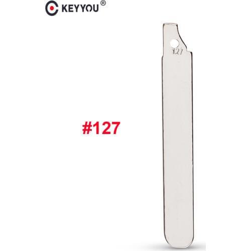 KEYYOU 10X #127 Metal Blank Uncut Key Blade Flip Folding Car Remote Key Blade For CHANA EADO Key Blade