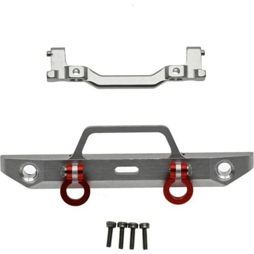 Metal Front Bumper with Mount Bracket for Axial SCX24 90081 Deadbolt 1/24 RC Crawler Car Upgrade Parts Accessories