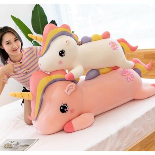Kawaii Plush Rainbow Unicorn Toy Stuffed Unicorn Sofa Plush Pillow Cushion Kids Children Toy Home Decoartion Girl Gift