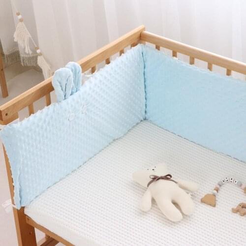 2M Pure Cotton Soft Crib Liner Comfortable Baby Bed Bumpers Protector For Newborn Thicken Cot Cushion Pad Accessories