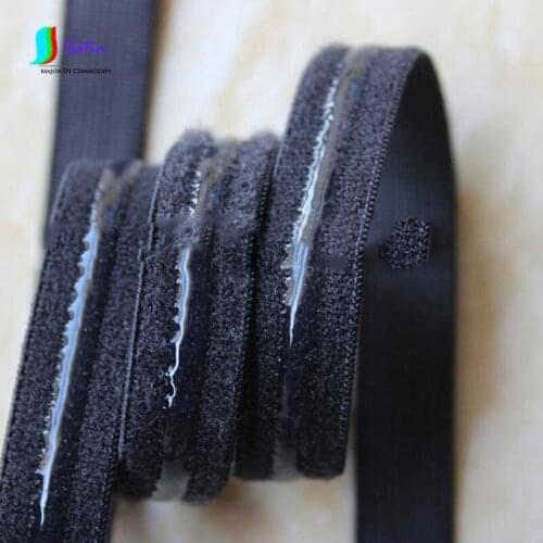 Wholesale Width 1cm Black And White High Elastic Thick Silicone Anti-slip Shoulder Strap DIY Sewing Material Elastic Band S345P
