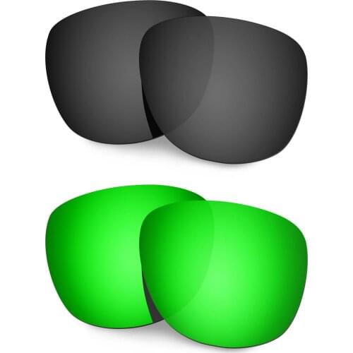 HKUCO Polarized Replacement Lenses For Trillbe X Sunglasses Black/Green 2 Pairs
