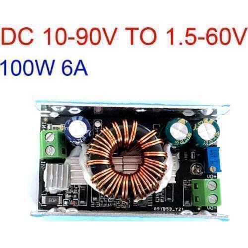 100W DC-DC Buck Converter 10-90V 12V 24V 36V 48V 60V 72V to 1.5V-60V 5V 6V 9V 15V 19V Step-down Power Voltage Regulator Module