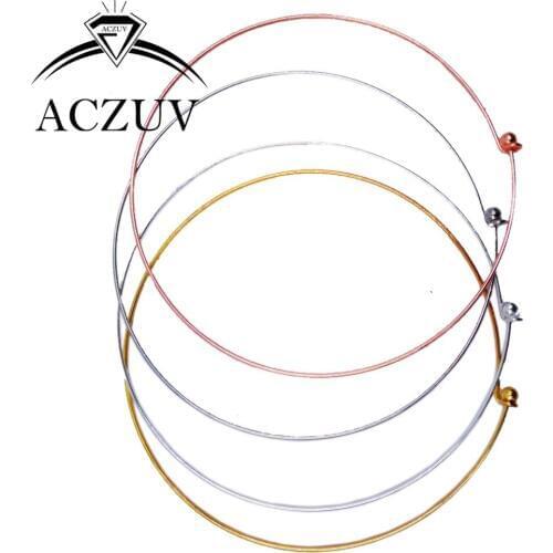 Silver/Rose Gold/Rhodium Plated/Gold 1.2mm Wire 13cm Round Metal Collar Circle Ring Choker Necklace Findings Accessories