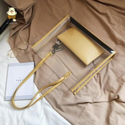 Beibaobao 2021 Popular New Fashion Korean Style All-match Large Capacity Summer Transparent Large Bag Female Shoulder Bag