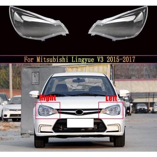 Car Front Protection Case Shell Transparent headlight housing Lens Glass Cover For Mitsubishi Lingyue V3 2015 2016 2017