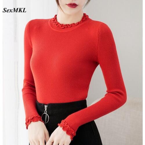 Turtleneck Pullover Women 2020 Fashion Winter Knitted Sweater Long Sleeve Korean Style Office Ladies Sweaters Tops Pull Femme