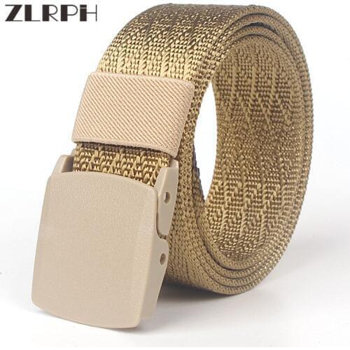 ZLRPH Pom Dry smooth buckle mens belt imitation Nylon thickening Tactical Belt wholesale