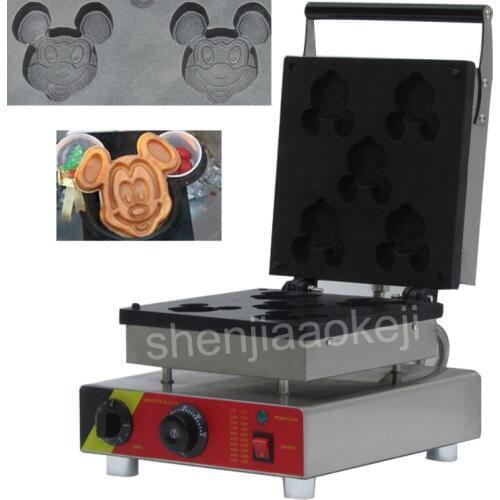 Commercial Waffle Machine Stainless Steel Electric Mickey Waffle Maker -Machine DIY Cartoon animal shape scone machine 220v 1pc