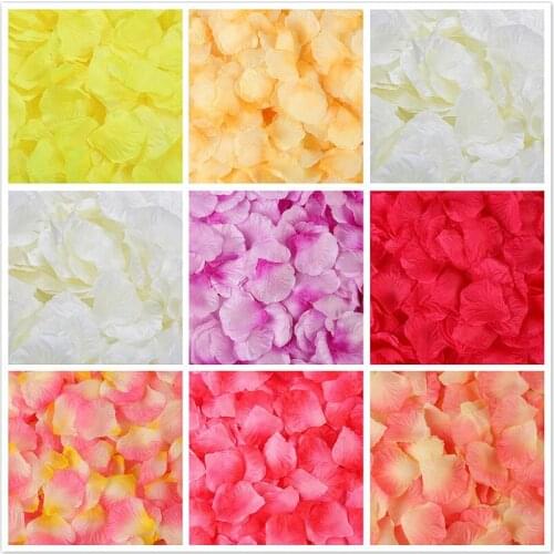 100Pcs/Pack 5*5cm Artificial Flowers Simulation Rose Petals Decorations Wedding Marriage Room Flower