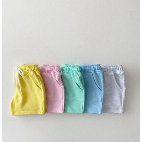 MILANCEL 2021 Summer Baby Shorts Solid Infant Short Pants Cotton Toddler Clothes Casual Newborn Clothing