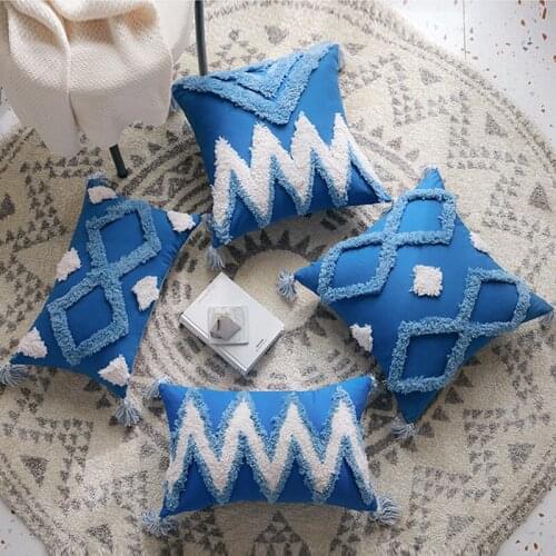 30x50cm/45x45cm Moroccan Bohemia Style Macrame Hand-woven Cotton Thread Pillow Covers Sofa Cushion Cover Decor Pillowcases