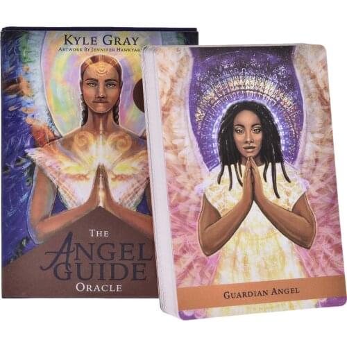 44PCS Tarot Card Angel Guide Fate Divination Card Carry Card Games Card Sleeves Magic Board Game Tarot Full English Version