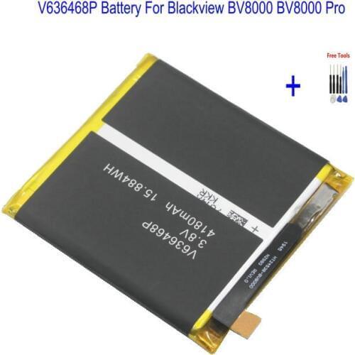 1x 4180mAh V636468P BV8000 Battery For Blackview BV8000 Pro BV8000pro Smart Mobile Phone li-ion Battery + Repair Tools kit