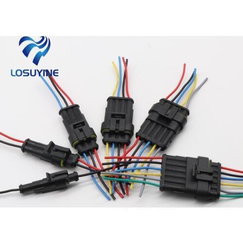Auto wire connector 1 2 3 4 5 6 Way 1P 2P 3P 4P 5P auto connector Male & Female Waterproof Electrical Connector Plug with cable