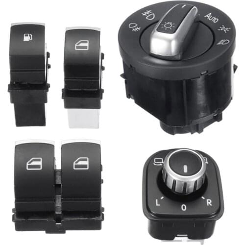 Automobile Fog Light Headlight Glass Window Switch Button Plastic Durable For Volkswagen Golf Car Replacement Accessories