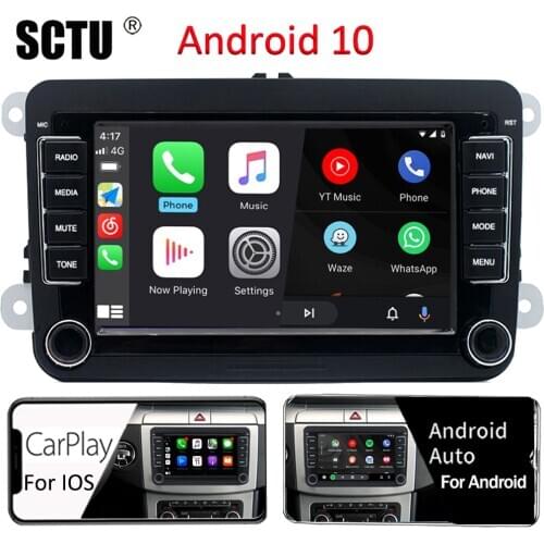7" Android 10 Car Stereo Radio Carplay Carplay Android Auto BT USB RDS DAB+ For VW Golf Caddy Passat Polo Touran Tiguan CC EOS