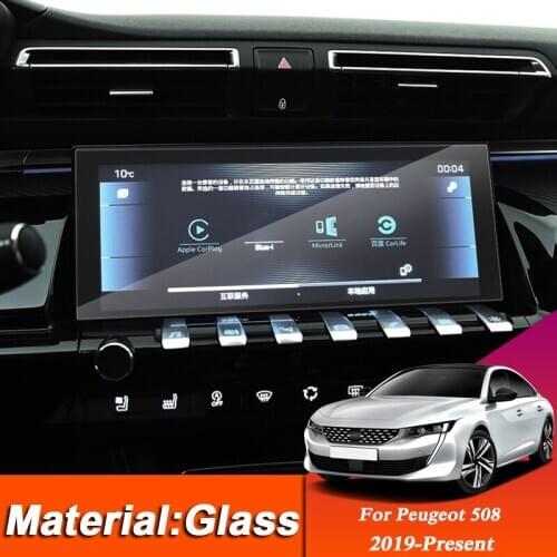 8" or 10" GPS FilmCar Styling Navigation Screen Glass Protective Film Sticker For Peugeot 508 2019-Present Control of LCD Screen