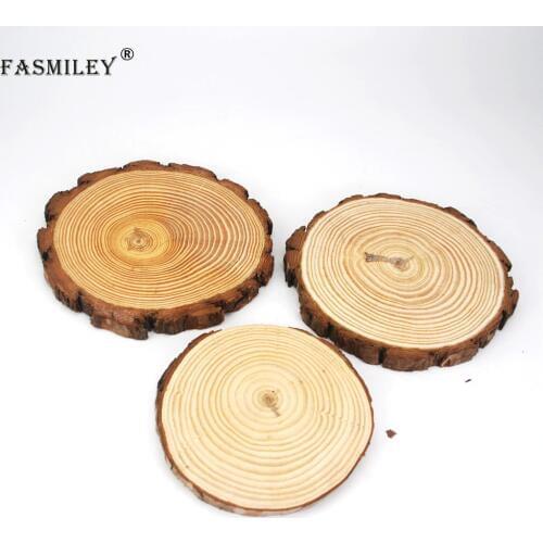 Big Natural Round Wood Slices Circles Tree Bark Log Discs DIY Crafts Wedding Party Painting Decoration 12-18cm 1pcs wd03