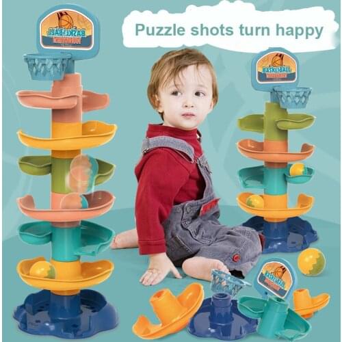Children Toys Rolling Ball Bell Toy Stacking Tower Educational Toy Baby Toy Early Learning Baby Birthday Christmas New Year Gift