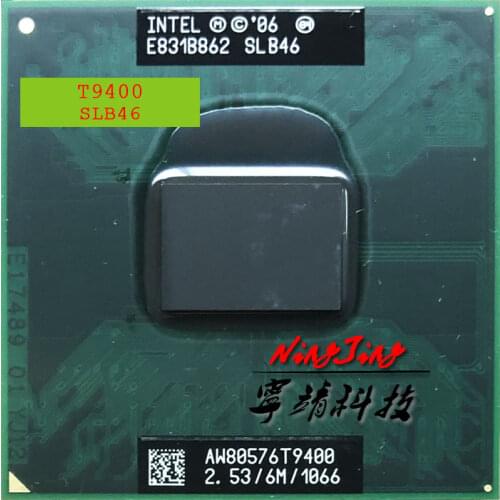 Intel Core 2 Duo T9400 SLB46 SLAYY 2.5 GHz Dual-Core Dual-Thread CPU Processor 6M 35W Socket P