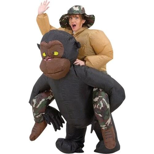 King Kong back man chimpanzee back man mount Creative clothing party party props animal clothes inflatable clothes