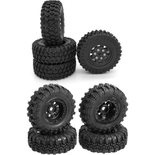 8PCS 47X18mm Wheel Rims Tires Tyre Set For Axial SCX24 90081 AXI00001 1/24 RC Crawler Car Upgrade Parts Accessories