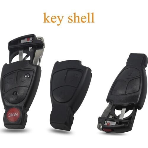 Kutery 2/3/4 Buttons Remote Car Key Shell Case Cover For Mercedes Benz MB C E ML S SL SLK CLK AMG Clamp Option