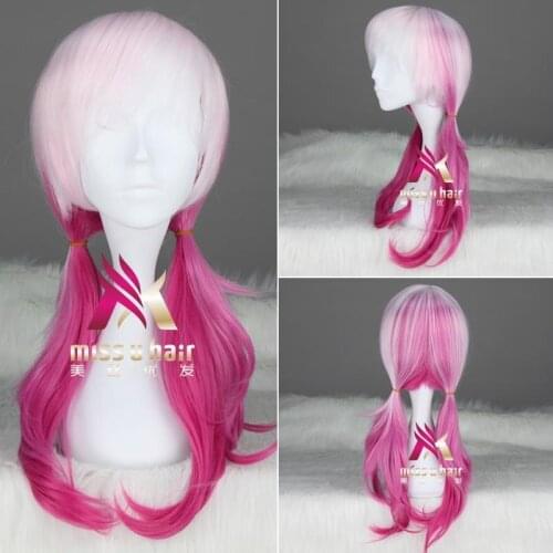 Hot Japanese Anime Guilty Crown (GC) Yuzuriha Inori Cosplay Wig Halloween,Party,Stage,Play Pink Rose Long Hair High quality