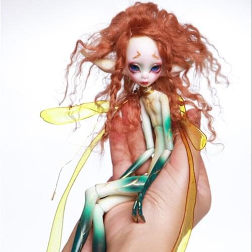 Luodoll 1/6 doll yellow mosquito and green mosquito toy doll BJD birthday gift to send eyelashes eyelashes