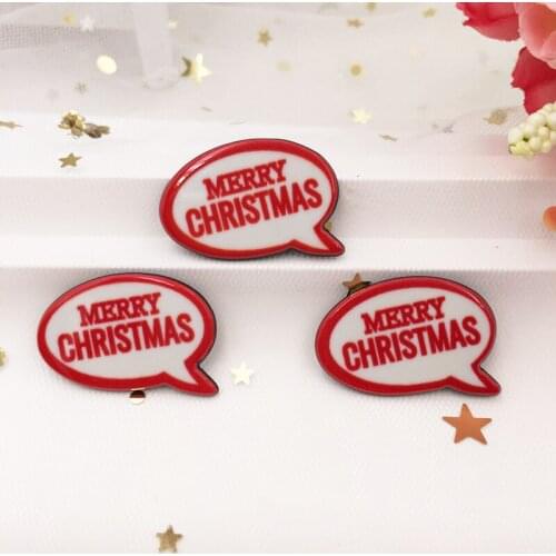 Kawaii Colorful Red Merry Christmas sign Flat Back Acrylic Sheet Miniature Pattern 8 Pcs Applique DIY Scrapbook Home Decor