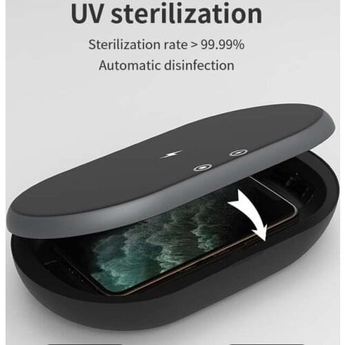 Multi-function UV Mobile Phone Disinfection Box, Mobile Phone Wireless Charging, Mask Sterilizer 5W Wireless Charger Station