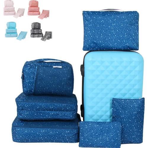 6pcs/lot Waterproof Breathable Travel Bag Set Large Capacity Clothes Storage Bag Travel Suitcase Finishing Bag Organizer Pouch