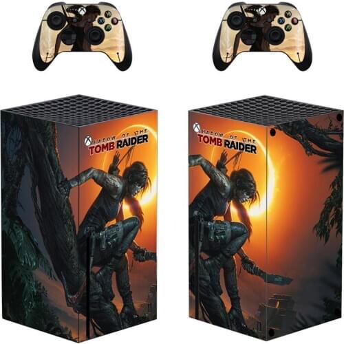 Tomb Raider Skin Sticker Decal Cover for Xbox Series X Console and 2 Controllers Xbox Series X Skin Sticker Vinyl