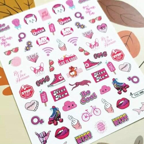Newest TSC series 086 design 3d nail sticker decal export Japan rhinestiones DIY decorations for nail wraps