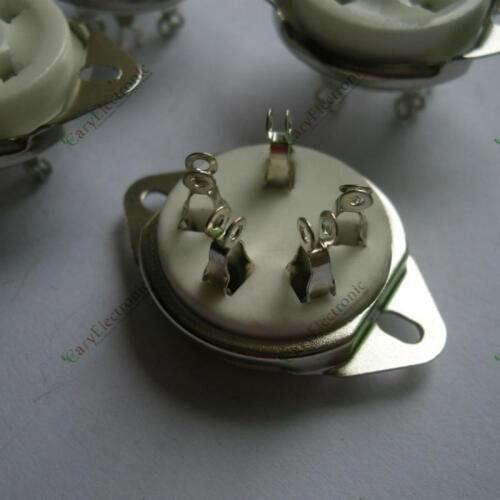 Wholesale and retail 8pcs 5pin New Ceramic Tube Sockets for 807 Valve 5-21 US style base audio amps free shipping