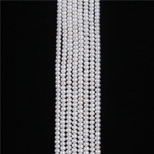 Wholesale 5.5-6mm button shape pearl strands for making jewelry