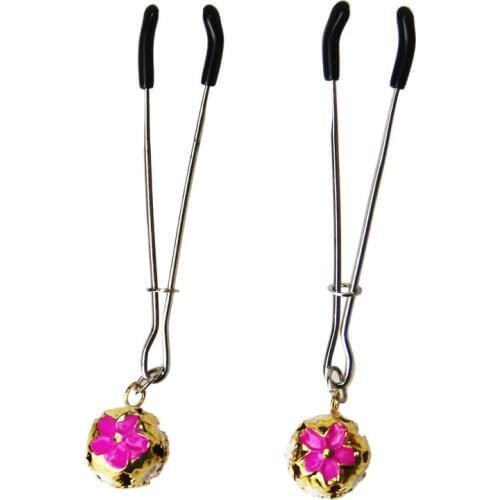 Pair nipple clamps shame bell shaking stimulate Flirting CLIT clip overcast fantish breast massage sex toys COUPLE Lover Game