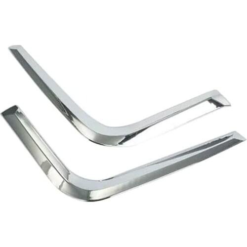 For Subaru Crosstrek XV 2018 2019 ABS Chrome Car Front Fog Light Eyelid Strips Fog Lamp Eyebrow Cover Trim Accessories