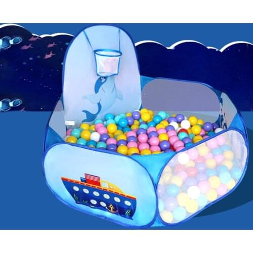 Portable Baby Playpen Children Ball Pit With Basketball Hoop Kid Ocean Series Dry Ball Pool Folding Indoor Outdoor Ballenbak Toy