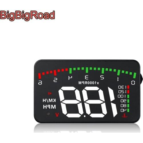 BigBigRoad Auto Car Hud Display Windshield Projector Overspeed Warning For Kia VG Venga Proceed Ceed Picanto Carens VQ Shuma