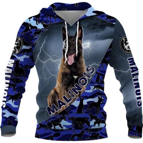 Malinois 3D Hoodies Printed Pullover Men For Women Funny Dog Sweatshirts Fashion Cosplay Apparel Sweater