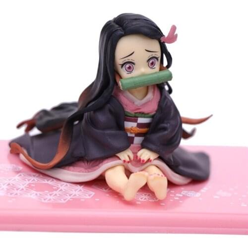 Demon Slayer Kamado Nezuko Palm Sitting Ver. PVC Action Figure Kimetsu no Yaiba Tanjirou Cute Mini Nezuko Model