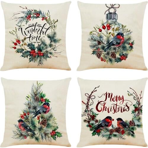 Christmas Cushion Cover Hoga Decorative Pillow funda cojines 45x45 housse de coussin Nordic Throw Pillow Cover for Sofa Car