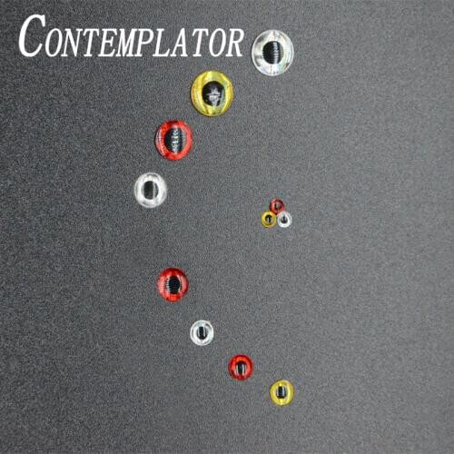 CONTEMPLATOR 60pcs 3mm/5mm/7mm/9mm 3D simulate fly fishing epoxy eyes for streamer flies 3colors minnow artificial crank bait