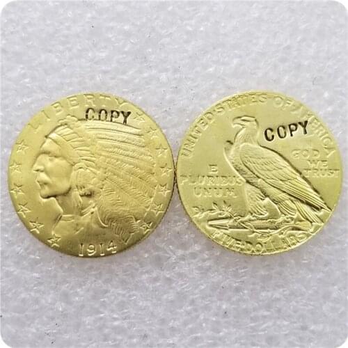 USA 1914-P,D,S $5 Indian Head Quarter Eagle Gold Coins COPY COIN